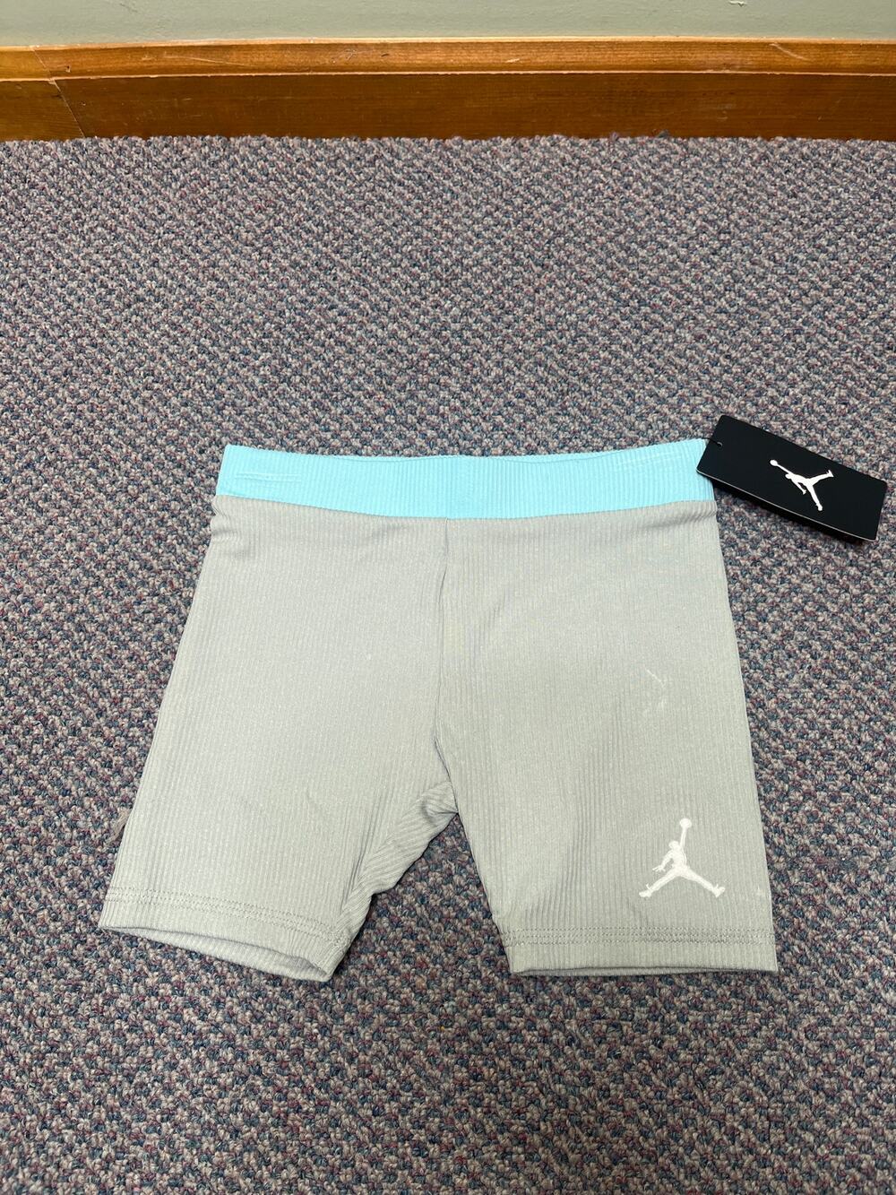 Jordan Girls Grey Ribbed Bike Short 6X